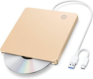 CDDVD�h���C�u�O�t��USB3.0&Type-C���p�X���b�g�C�����^�b�`�C�W�F�N�g�O�t��DVD/CD�h���C�uMac/Windows/Linux���Ή�DVD/CD/VCD�ǂݏ������^�|�[�^�u��DVD/CD�h���C�u(�S�[���h)
