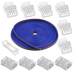 GTIWUNGLED�X�g���b�v���C�g�R�l�N�^�L�b�g4�s���A5���[�g���̉����P�[�u���A4�s��LED�X�g���b�v���C�g�R�l�N�^�A�M���b�v���X�R�l�N�^�A10mm�X�g���b�v-���C���N�C�b�N�ڑ��pSMD505035282835RGB�c