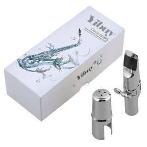 Yibuyシルバーニッケルメッキ銅6#Bフラットサックスマウスピース正方形の連結を付きテナーサックス用