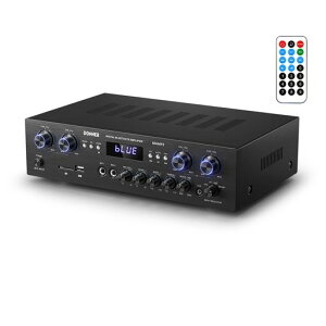 Donner�p���[�A���vBluetooth5.0�I�[�f�B�I�A���v�o��440W�I�[�f�B�I�X�e���I���V�[�o�[USB/SD/FM/2MicINEcho/RCA/LED�X�^�W�I�z�[�����[�XMAMP5