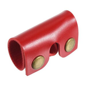 PATIKILレザー製カミソリヘッド保護カバーダブルエッジ安全カミソリヘッド保護シースシェーバーチップカバー旅行用レッド