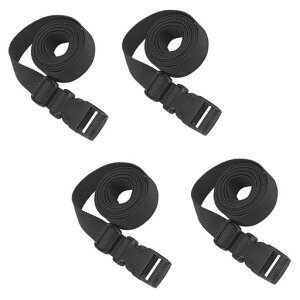JETEDC2.5cmMolle�X�[�c�P�[�X�x���g�ו���h�~�����\����o���h(�u���b�N-4pcs150cm)