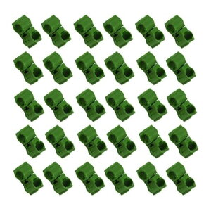 YFFSFDC園芸支柱クリップコネクタジョイントガーデニング用支柱杭クリップ連結固定クロスベルト接続ガーデン用11mm30個セット