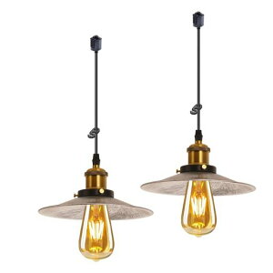 ペンダントライトレトロシルバー吊り下げライトシーリングランプ北欧風現代の工業風E26口金電球別売りスチール製食卓ダイニングキッチンインテリア照明(ダクトレール式・レトロシルバ…