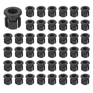 PATIKIL3mm発光ダイオードホルダー100個プラスチック製フラットLEDホルダークリップ取り付けブラケットソケットキャップランプ電球ベゼルマウントパネルLEDディスプレイ用黒
