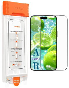TORRAS iPhone 17 Pro Max �p �K���X�t�B���� AR���˖h�~ 3D�S�ʕی� OrigArmor ������ �f�荞�ݗ}�� �w��h�~ �����K���X �ɔ� �����Ȃ� �K�C�h�g�t�� �\��t���ȒP 1���� 6.9�C���` �A�C�t�H��