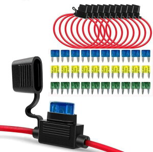 GTIWUNG�q���[�Y�z���_�[12AWG10���ϋv�C�����C��ATC/ATO���^�~�j���^��w�h���h�o32V30A�����ԗp(�~�j���^�q���[�Y�p)30�u���[�h�q���[�Y