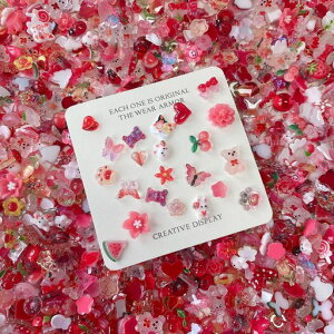 DUOLEIMI�l�C���p�[�c�ԃl�C���f�R�p�[�c100pcs����ԃN�}�E�T�M�l�C���A�[�g�W���G���[�p�[�c3D���̃L�����N�^�[���W���pDIY�f�R�p�[�c(��)