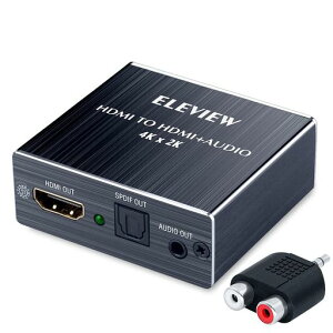 ELEVIEW HDMI ���������� 4K HDCP1.4 ���f�W�^�� �yPS4/Nintendo Switch����m�F�ς݁z �������� �I�v�e�B�J�� SPDIF 3.5mm�X�e���I �A�i���O �f�W�^���I�[�f�B�I������ EHD-047N