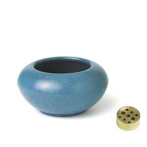 香炉線香立て仏壇ミニ線香お香立ておしゃれ真鍮(ブルー2)