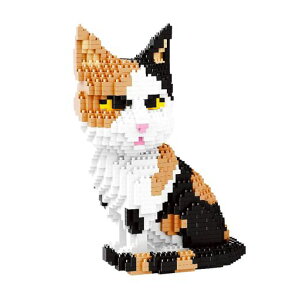 AnduxSpaceミニビルディングブロックアニマルセットDIYマイクロ3Dビルディング玩具ブリッKLJM-05(三華猫;1191pcs)