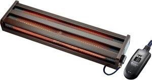 メトロ木枠フットヒーター幅83cmx奥行22cmx高さ11cm2灯式手元電子コントローラー式5時間切タイマー付クリーンポケット付MFH-321ET(DA)ラバーウッド
