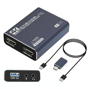 4K HDMI �L���v�`���[�{�[�h switch�Ή� USB3.0 HDMI �r�f�I�L���v�`���[�A����x�� �r�f�I�Q�[���L���v�`���[ �{�[�h PC/PS4/PS5/Xbox/�E�F�u�J����/�X�}�[�g�t�H�� Windows 7/8/10/11 Mac