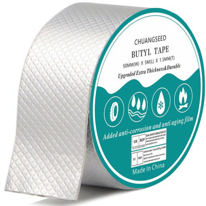 ブチルテープ 防災対策 屋根 工事 防水シート 防水テープ 不織布入り ノリ逃げにくい 耐久性 貼り直し可 絶縁 難燃 水漏れ 雨漏 Walther  Strong ノンブチルジョイストテープ - 従来のブチルテープで革新的。デッキ、木材、ジョイスト、 3個セット 強いアルミ ホイル ブチルテープ 屋根修理テープ 絶縁難燃漏出管キッチン 壁屋外コンクリ