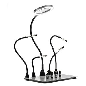 SainSmart���C�͂񂾂��ăX�^���h5�{LED�g�勾���C�g4�����t���L�V�u���A�[��4PCB�z���_�[�`�[�����x�[�X�t���͂񂾂��ČŒ�c�[���A������ƃN���b�vDIY