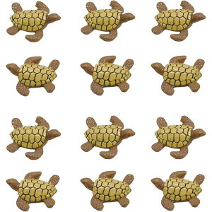 12個動物ミニフィギュア樹脂海置物海?置物アクアリウム亀フィギュアミニチュア亀水族館の装飾可愛い小さな彫像ミニチュア装飾品アクアリウムオブジェリアルな動物模型マイクロラン…