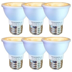 FWAYTECHLED�X�|�b�g���C�gE26�����Ή�6W���p30�x�n���Q���d��50W~60W�������t�d����֖����Ή�(�d���F����(2700K)�{�̋�E26��������(6��))