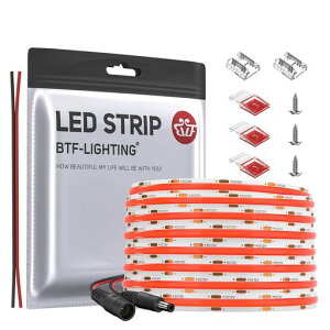 BTF-LIGHTINGFCOBCOBLED�e�[�v���C�g�����x�t���L�V�u��5M480LEDs/m2400LEDs/5m�ԐF���b�h��8mm�X�g���b�v���C�gDC12V9W/m�����\�ό`�\�ؒf�\�Q���L�b�`���z�[��