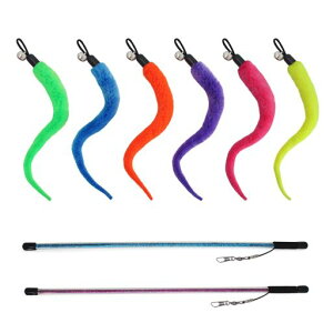 SONGWAY猫おもちゃ猫じゃらし羽のおもちゃじゃれ猫交換しやすいねこじゃらしストレス解消交換用鳥の羽根釣り竿交換用羽6個毛虫