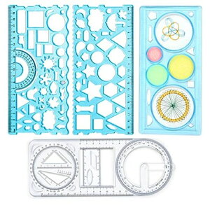 お絵かきテンプレートデザイン定規3点セットテンプレート定規万花円定規文房具デザイン定規手帳製図用お絵描きセット女の子描画ルーラー図面装飾おもしろ文房具贈答用文房具送別品…