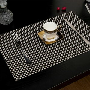 ZUKIDA織り風豪華なプレースマット6枚セット、お手入れ簡単、モダンで丈夫、洗えるビニールキッチンテーブル用耐熱プレースマットダイニングテーブル用ビニールテーブルプレースマッ…
