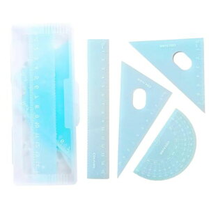 三角定規三角じょうぎセット学生用数学幾何学定規セットグリーン三角定規用直線定規分度器定規セット中学生小学生文房具持ち運びに便利実用性高い製図作図ツール算数測定ツール学校…