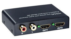 ELEVIEW HDMI ���z�� �X�v���b�^�[ 4K HDCP1.4 ���������� 1����2�o�� (�����o��:���f�W�^�� R/L���ԃA�i���O)|192kHz/24bit�n�C���]����DAC���� PS4/Nintendo Switch�ɑΉ� 2��� �����o��