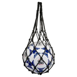 ALLVD収納サッカー/バレーボール/バスケットボール用簡易ボールバッグ網袋持ち運び保管用(ブラック)