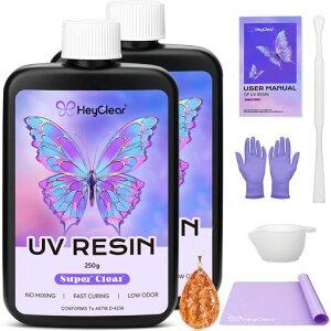 HeyClearUV���W���t-500g��e�ʒ�����/�����d�x/�v���ɍd���\���S�҂ɓK���Ă���DIY�̓W���G���[�����n���h���C�h�����i�A���^���^�A�R�[�e�B���O�ɂł�(250gx2)