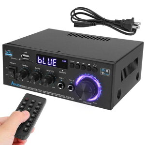 Bluetooth�A���v5.0HiFi�X�e���I�p���[�A���v���V�[�o�[2.0�`�����l��2X40W�~�j�A���v���^�z�[���I�[�f�B�I�A���v�ቹ/�����R���g���[��FM/USB/SD/MIC���̓X�s�[�J�[�p