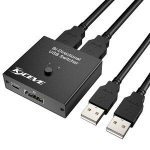 KCEVE USB2.0�ؑ֊� �o���� 2����1�o�� / 1����2�o�� USB�Z���N�^�[ �����]��USB�؂�ւ�