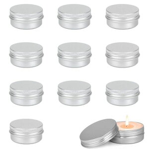 Coolloodaアルミ缶クリームケース小分け(10ml*10個セット)小分け容器詰め替え容器クリーム容器アルミケース化粧品クリームリップ容器小物用収納ボックスネイルパーツ収納ボックスビーズケ…