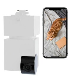 エジソンスマート ダクトレール用の見守りカメ ラ CUBE ダクトレール変換プラグセット (ホワイト) Alexa対応 双方向音声 モーション検知 録画機能あり 防犯 屋内 DWC-CUBEWH/DWC-TT001WHT