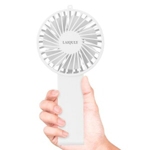 LAIQULY携帯扇風機ハンディファン手持ち扇風機充電式USB扇風機静音強力送風持ち運び携帯小型卓上扇風機3段階風量調節折りたたみ式ベースミニ扇風機7枚羽根熱中症対策ホワイト