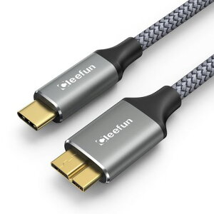 CLEEFUNUSBCtoMicroB�P�[�u��1mUSB3.110Gbps�����f�[�^�]��TypeCtoMicroB�ϊ��P�[�u���}�C�N��B�ϊ��P�[�u���O�t��HDD/SSD