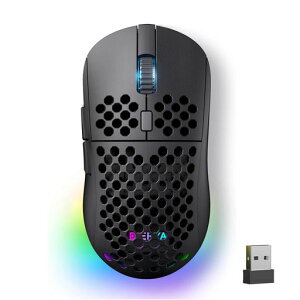 DIERYA Falcon M1 ���C�����X�Q�[�~���O�}�E�X ���� 24000DPI 180���ԋ쓮 ���y��90g 6�{�^���J�X�^�}�C�Y RGB 2.4G/BT5.2/USB-C �L��(�u���b�N)