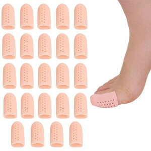 HOTQ足指サポーター親指足指サック足指保護指サック足足爪保護キャップサポーター足の親指(肌色24個)