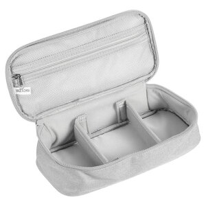 PATIKIL25x6.5cm電子オーガナイザーケース1個防水ケーブルオーガナイザーバッグ旅行用キャリーケースデジタルマルチメーターカメラコードじゅうでんきイヤホンアダプター用グレー