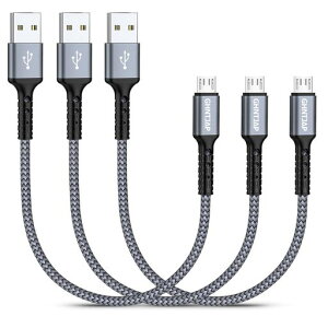 GHNTJAP�}�C�N��USB�P�[�u��0.3M�y3�{�Z�b�g�zMicroUSB�P�[�u�������[�dUSB2.0�f�[�^�]��Android�[�d�P�[�u���A���h���C�h�[�d�R�[�hXperiaX/GalaxyS7/Kindle/PS4