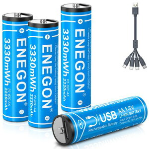 ENEGONPOdr[d4{Zbg3330mWh(2220mAh)1200ȏgp\1.5Vo͒P3`ECIdr-TYPE-C[dP[utیHt