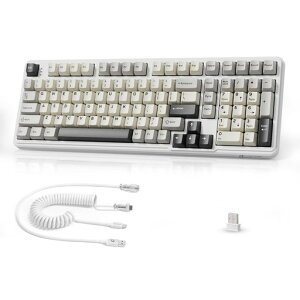 MAMBASNAKExATTACKSHARKX98PRO�Q�[�~���O�L�[�{�[�h98�L�[3���[�h�ڑ�(Bluetooth/2.4G/�L��)���J�j�J���L�[�{�[�h���C�����X�K�X�P�b�g�\��5�w�����݌v�J�X�^�����j�A�u���[�x���[���M�����\