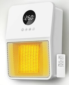 ヒーター壁掛け人感センサー付きセラミックヒーター【ヒートショック対策・2秒速暖・3way使用】暖房器具大風量電気ストーブファンヒーター3段階調整800W/1200Wディスプレイ表示切り忘れ…