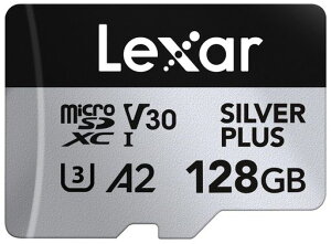 Lexar Silver Plus 128GB Micro SD�J�[�h �ő�205MB/s MicroSDXC UHS-I�t���b�V���������[�J�[�h �A�_�v�^�[�t�� C10 U3 A2 V30�Ή� �t��HD 4K UHD ����TF�J�[�h �h���[��