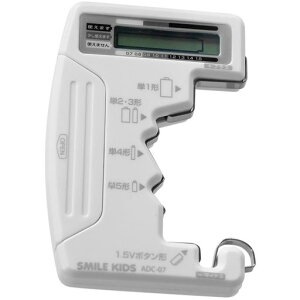 ���d�@����(AsahiDenkiKasei)�o�b�e���[�`�F�b�J�[�f�W�^���d�r�`�F�b�J�[2�z���C�g�d�r�̎c�ʂ��킩�閳�ʂȂ��g���銣�d�r�{�^���d�r�Ή��f�W�^���\�����₷���V���v���������ADC-07WH