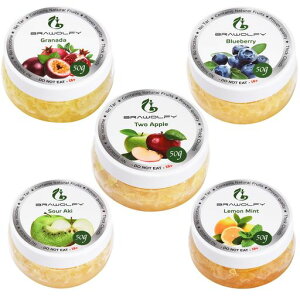 BRAWOLFY�V�[�V���t���[�o�[ShishaFriutHookahMixFlavorsSet50-Gram(Packof5)250GramsofFlavorTobacco&NicotineFree
