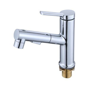 NURISI洗面ボウル混合栓シングルレバーホース引き出し式節水型ハンドシャワースプレー混合栓(HYT-010メタリック)