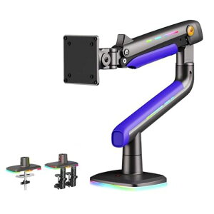 NBERGONOMIC大型モニターアーム大画面高耐荷重2-20Kg最大60インチまで対応ウルトラワイド湾曲用ゲーミングモニターアームディスプレイアーム曲面モニター機械スプリングVESA75mm/100mmモデル:G60