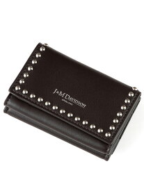 ジェイアンドエムデヴィッドソン J&M Davidson レディース FOLD WALLET WITH STUDS フォールド ウォレット ウィズ スタッズ レザー 財布 オールシーズン