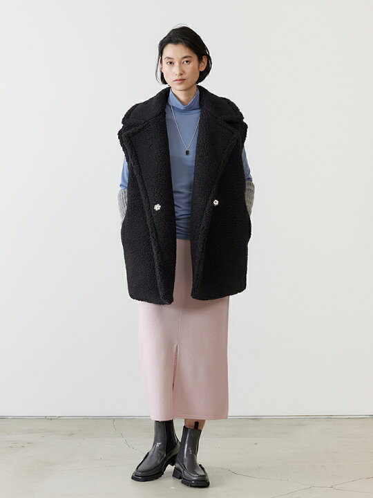 楽天市場】アダワス ADAWAS レディース FAKE MOUTON GILET フェイク 