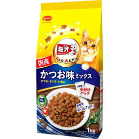 日本ペットフード ミオ ドライミックス かつお味 1kg 北海道、東北、沖縄地方は別途送料あり